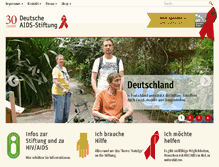 Tablet Screenshot of aids-stiftung.de